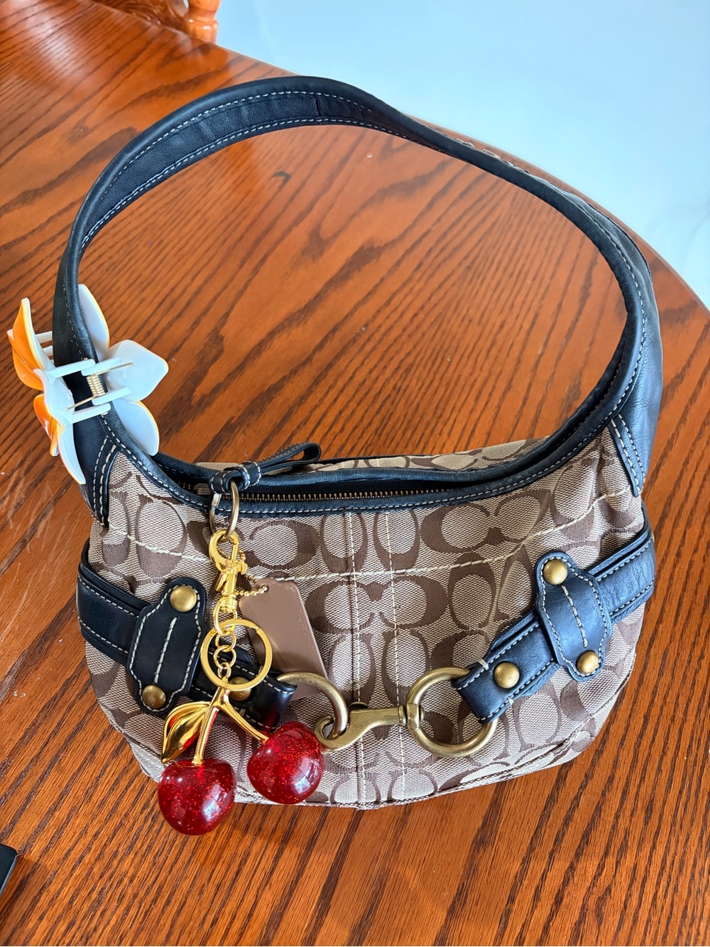 Coach Brown Signature Canvas Drifter Shoulder Bag Vintage